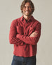 Men's Premium Slub Button Up Long Sleeve - Russet Brown